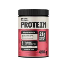Proteína Vegana Morango Plant Power 490g, Strawberry Blast, 490g