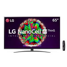 Smart TV LG 65 4K IPS NanoCell 65NANO81 WiFi Bluetooth HDR Inteligência Artificial ThinQAI Google Alexa