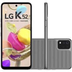 Smartphone LG K52 64GB 4G Wi-Fi Tela 6.6'' Dual Chip 3GB RAM Câmera Quádrupla + Selfie 8MP - Cinza