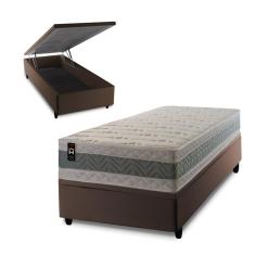 Conjunto Box Baú Oxford Verde 88x188x74 Espuma D33