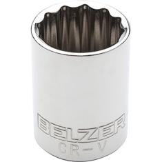 Belzer Soquete Estriado Prateado 12Mm