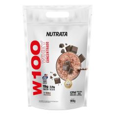 W100 WHEY CONCENTRADO - 900G REFIL DOUBLE CHOCOLATE - NUTRATA 