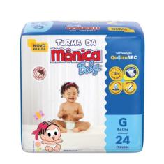 Fralda Turma Da Monica Baby Jumbo G Com 24 Unidades