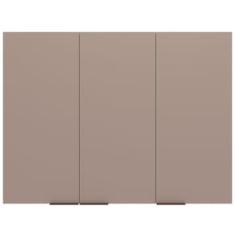 Armário Aéreo Bartira Cristal MDP 15mm com 3 Portas e 3 Prateleiras - 120cm de largura