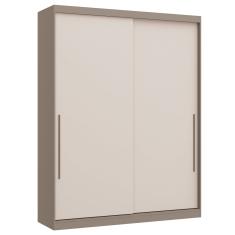 Guarda Roupa Modulado 2 Portas de Correr 2 Gavetas Elegance Móveis Castro - Níquel/Blanc/Bouclé