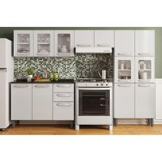 Kit de Cozinha Completa 4 Peças Evidence  (2 Armários + 1 Balcão + 1 Paneleiro) C4P55 Branco - Bertolini