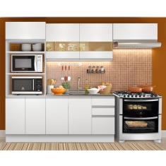 Cozinha Compacta Madesa Glamy Marselha 8 Portas 3 Gavetas (se