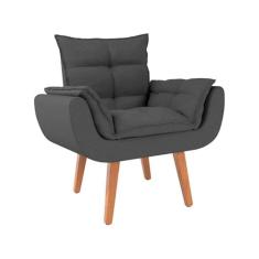 Poltrona Lidi Linho Grafite