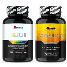 Multivitaminico 120 Caps + Vitamina D 75 Caps Growth