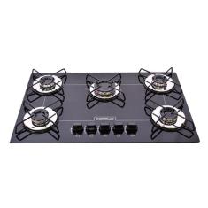 Cooktop 5 Bocas Chamalux Preto com Ultra Chama Bivolt