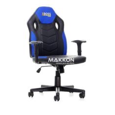 Cadeira Gamer Infantil Preta Com Azul Mk-861 - Makkon