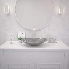 Cuba de Apoio para Banheiro L45 Lux Canoa Compace Cinza