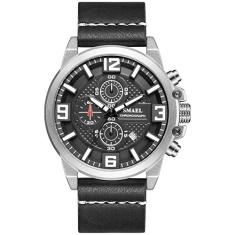Relógio Esporte masculino Elegante Quartzo Smael SL-9073 à prova d´ água (Preto)
