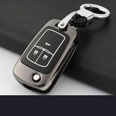 TPHJRM Carcaça da chave do carro em liga de zinco Capa da chave, adequada para Chevrolet cruze orlando tahoe trax OPEL VAUXHALL Insignia Astra