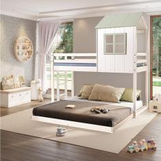 Beliche Queen Montessoriano Cabana Family Branco/Verde