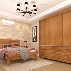 Guarda Roupa Casal 3 Portas de Correr 9 Gavetas Chicago Tcil Móveis Cinamomo