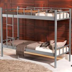 Beliche Solteiro de Aço Monaco Cinza