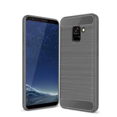 Capa para Samsung Galaxy A3 2018, capa de material de fibra de carbono, macia, antiderrapante, antiimpressões digitais, capa totalmente protetora para Samsung Galaxy A3 2018