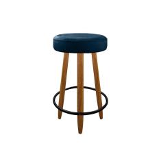 Banqueta Alta 60 cm Cozinha Bar Balcão 3 Pés Madeira Assento