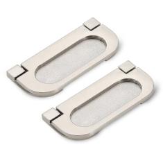 Evionlin 【Pacote com 30】 Puxador embutido preto puxador invisível para gaveta dobrável instalação oculta polimento embutido para móveis puxadores de porta de armário com parafusos