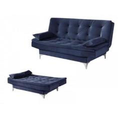 Sofá Cama Casal Reclinável Agatha  - aifos estofados, azul