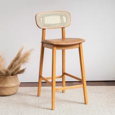 Banqueta Madeira Maciça Liz Cabecasa Madeiramadeira Mel/Caramelo