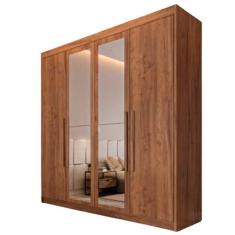 Guarda Roupa 4 Portas Aurora com Espelho - Móveis Europa - Moveis Euro