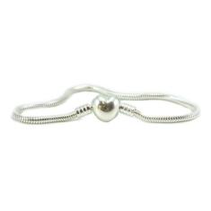 Pulseira Berloqueira Fecho Coração Prata Legitima 925 - Lojas La&Ny, 1
