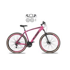Bicicleta Aro 29 Ksw Xlt 24v Freios a Disco Hidráulicos Garfo Suspensão Pneu com Faixa Bege - Rosa