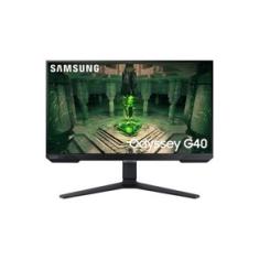 Monitor Gamer Samsung Odyssey G40 27" FHD, Tela Plana, 240Hz, 1ms, HDMI, FreeSync Premium, G-Sync 27