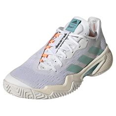 adidas Tênis masculino Barricade Clay, D (M) padrão, Branco/Branco/Cinza Órbita (Parley), 37