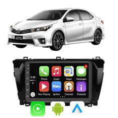 Kit Multimidia Android-Auto/Carplay Corolla 2015 2016 2017 7" Voz Goog