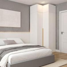 Guarda-roupa Modulado de Canto 2 Peças 4 Portas Jade CabeCasa MadeiraO