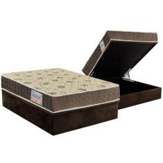 Cama Box Baú Casal: Colchão Ortopédico Orthoflex D33 / EP Matera + Bas