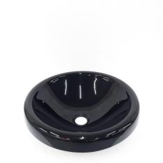 Cuba De Vidro Chapéu 42Cm Preta