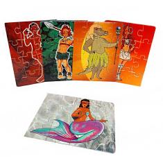 Kit Quebra-Cabeça Infantil Educativo Folclore 16 peças