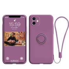 Capa de silicone para Samsung Galaxy A54 A53 A33 A73 A34 A14 A32 A52 A42 A12 A72 A13 A23 A24 A51 A71 4G 5G Capa de suporte de telefone com anel, roxo escuro, para A53 5G