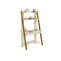 Escrivaninha/ Estante Simba Infantil com Pés em Madeira Areia Fosco - Reller