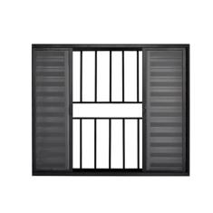 Janela de Alumínio Veneziana 100x100cm 6 Folhas Grade Hale Esquadrias