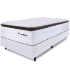 Cama Box com Colchão Solteiro Molas Ensacadas Alto 88x188cm Premium Sl