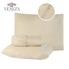 Jogo de Lençol Casal Queen 3 Peças MicroPercal 400 Fios Ponto Palito -