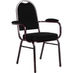 Cadeira com braços para Auditórios Linha Hotel Preto