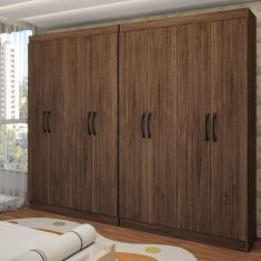 Guarda-Roupa Infantil Dois Irmãos Salvador 8 Portas 16 Prateleiras Castanho - Panorama Móveis