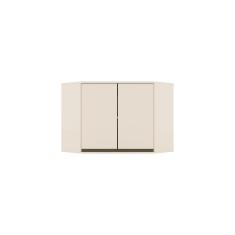 Armário Aéreo De Cozinha Canto Oblíquo 2 Portas Connect Henn Off White