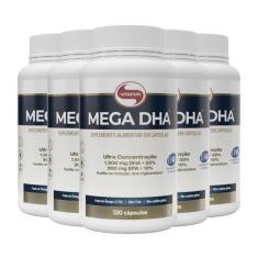 Kit 5 Mega Dha 1500Mg Vitafor 120 Cápsulas