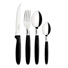 Faqueiro Tramontina Ipanema Preto com 24 Peças, Preto, 24