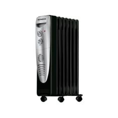 Aquecedor a Óleo Mondial A-06 Portátil, Preto e Prata, 220V
