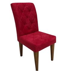 Cadeira Delux Para Sala de Jantar em Sued Vermelho