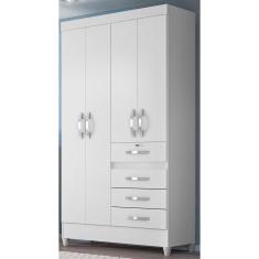 Guarda-Roupa Solteiro Moval Sobral com 4 Portas, 4 Gavetas e 110 cm de Largura