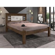 Cama Casal Lavínia Malbec Malbec/Off White  - Framar Móveis